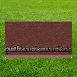 Individual Flat Grave Markers - Musical Notes