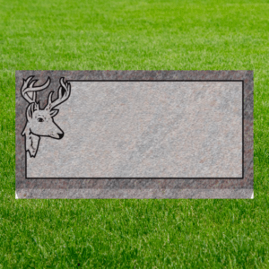 Individual Flat Grave Markers - Deer Head