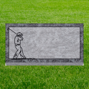 Individual Flat Grave Markers - Golf Player