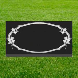 Individual Flat Grave Markers - Dgwood Oval Panel