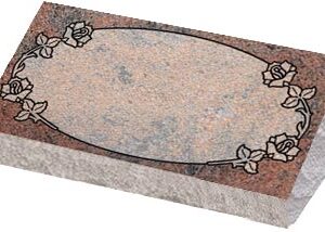 Individual Bevel Markers - Rose with Oval Border