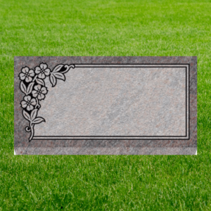 Individual Flat Grave Markers - Dogwood with Double Panel
