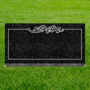 Individual Flat Grave Markers - Wild Rose in Top Panel