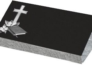 Individual Bevel Markers - Cross with Bible and Dogwood flower