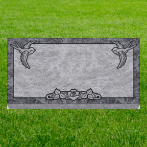 Individual Flat Grave Markers - Sparrow and Rose