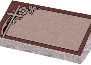 Individual Bevel Markers - Cross with Dogwood flower