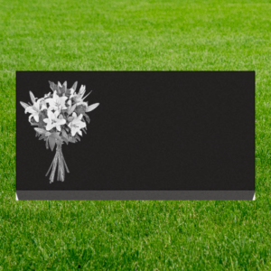 Individual Flat Grave Markers - Bunch of Wild Lilies