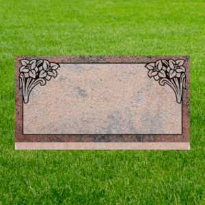 Individual Flat Grave Markers - Wild Lily