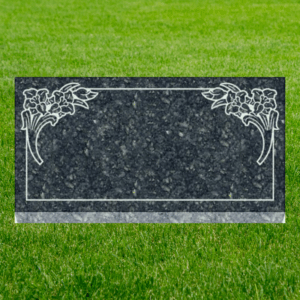 Individual Flat Grave Markers - Double Side Wild Lilies