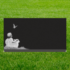 Individual Flat Grave Markers - Baby with Lamb