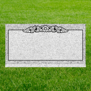 Individual Flat Grave Markers - Top Side Dogwood