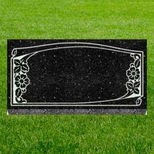 Individual Flat Grave Markers - Dogwood with Spiral Panel