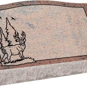 Individual Slant Markers - Deer with Pine Tree