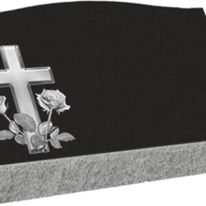 Individual Slant Markers - Cross with Rose