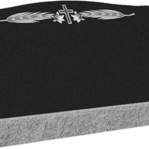 Individual Slant Markers - Top Centered Cross with Lily