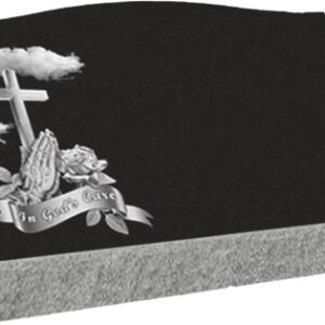 Individual Slant Markers - Cross with Praying Hand