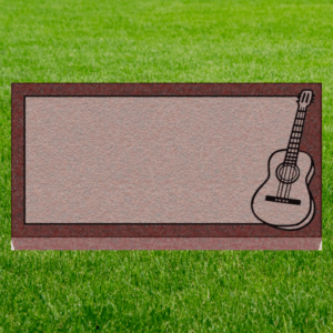 Individual Flat Grave Markers - Acoustic guitar