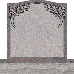 Individual Upright Headstones - Wild Lilies