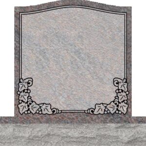 Individual Upright Headstones - Ivy Leaves on Bottom Corners