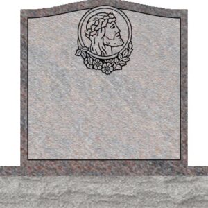 Individual Upright Headstones - Jesus Covered with Dogwood