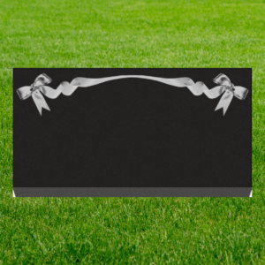 Individual Flat Grave Markers - Top Ribbon Panel