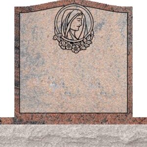 Individual Upright Headstones - Mary Covered with Dogwood