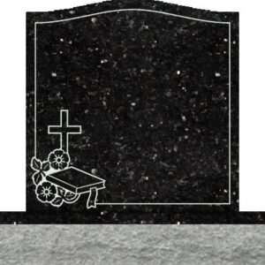 Individual Upright Headstones - Cross Bible and Dogwood