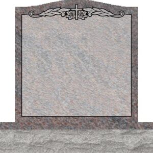Individual Upright Headstones - Cross and Wild Lilies