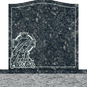 Individual Upright Headstones - Mary with Cross and Grapes