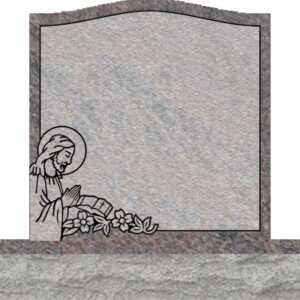 Individual Upright Headstones - Jesus with Bible and Dogwood