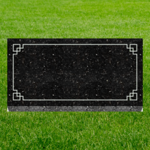 Individual Flat Grave Markers - Corner Design Panel