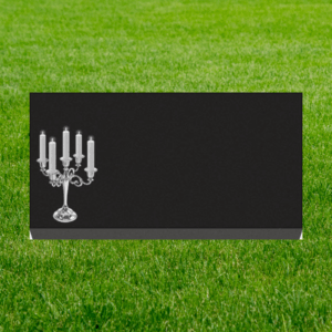Individual Flat Grave Markers - Candles with Covered Panel