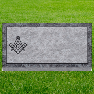 Individual Flat Grave Markers - Masonic Emblem