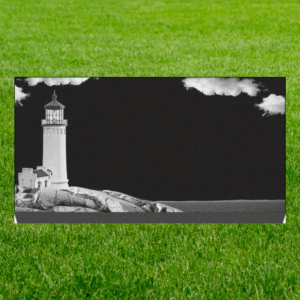 Individual Flat Grave Markers - Lighthouse and Cloud