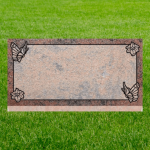Individual Flat Grave Markers - Butterfly Panel