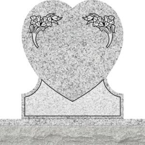 Single Heart Headstones - Wild Lily