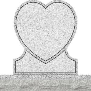 Single Heart Headstones - Blank Heart