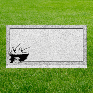 Individual Flat Grave Markers - Fishing in a boat