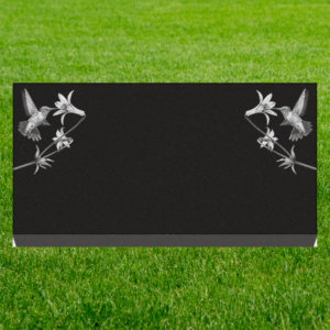 Individual Flat Grave Markers - Hummingbirds