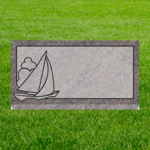Individual Flat Grave Markers - Sailing Boat