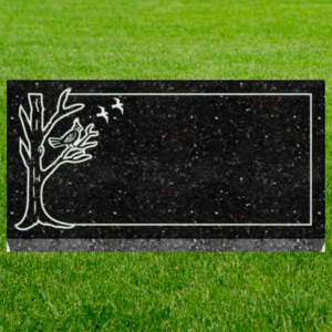 Individual Flat Grave Markers - Tree and Cardinal
