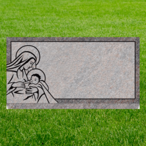 Individual Flat Grave Markers - Mary with Baby