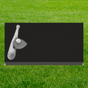 Individual Flat Grave Markers - Base ball bat and glove
