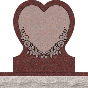 Single Heart Headstones - Covered with Dogwood Flowers