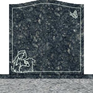 Individual Upright Headstones - Baby with Lamb