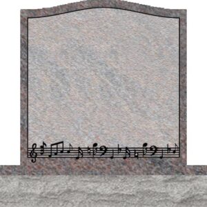 Individual Upright Headstones - Musical Notes