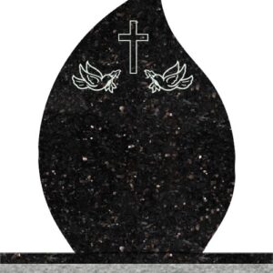 Companion Tear Drop Headstones - Cross with Doves