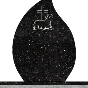 Companion Tear Drop Headstones - Cross with Lamb