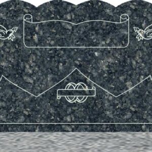 Double Heart Headstones - Dove with Leaves