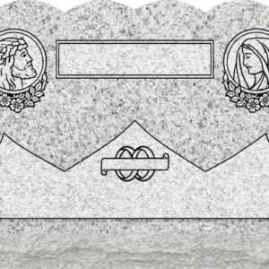 Double Heart Headstones - Jesus and Mary